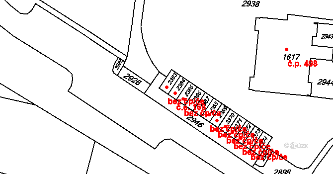 Brno 45516634 na parcele st. 2363 v KÚ Kohoutovice, Katastrální mapa