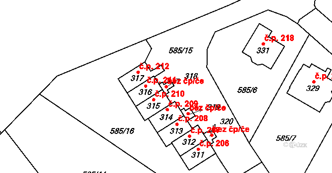 Nížkov 47217634 na parcele st. 318 v KÚ Nížkov, Katastrální mapa