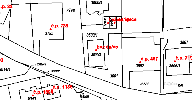 Petřvald 50034634 na parcele st. 3800/5 v KÚ Petřvald u Karviné, Katastrální mapa