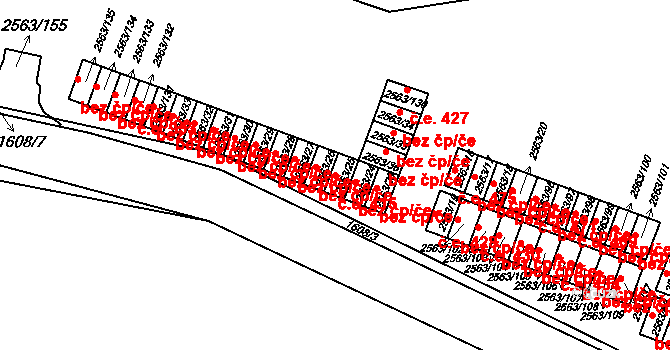 Předměstí 415, Litoměřice na parcele st. 2563/25 v KÚ Litoměřice, Katastrální mapa