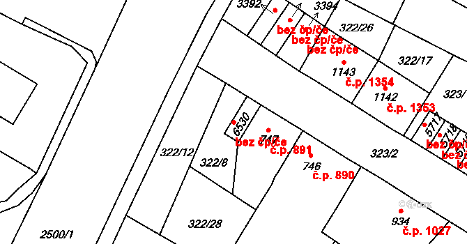 Jablonec nad Nisou 44211635 na parcele st. 6530 v KÚ Jablonec nad Nisou, Katastrální mapa