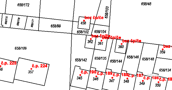 Řepín 48493635 na parcele st. 362 v KÚ Řepín, Katastrální mapa