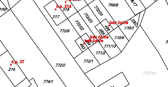 Košetice 49193635 na parcele st. 463 v KÚ Košetice, Katastrální mapa