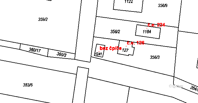 Ohrobec 98216635 na parcele st. 1241 v KÚ Ohrobec, Katastrální mapa