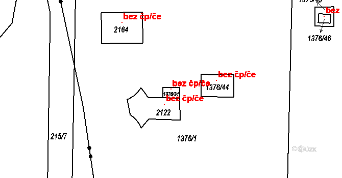 Chropyně 107822636 na parcele st. 1376/31 v KÚ Chropyně, Katastrální mapa