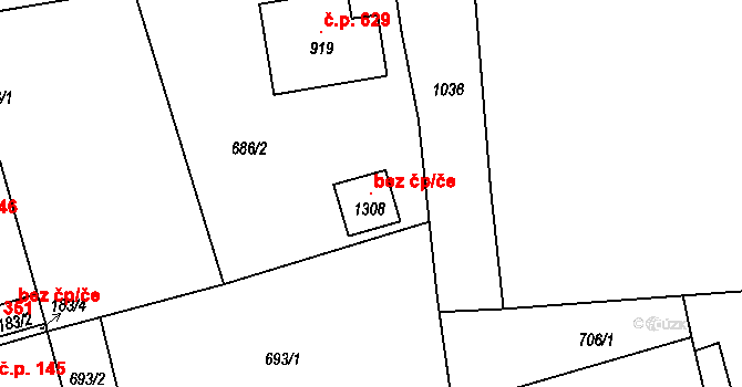 Krupka 116865636 na parcele st. 1308 v KÚ Bohosudov, Katastrální mapa