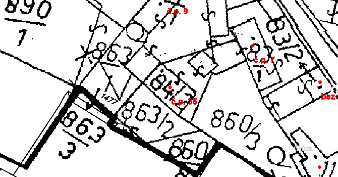 Pivnisko 35, Chlístovice na parcele st. 84/2 v KÚ Žandov, Katastrální mapa