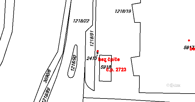 Rakovník 38619636 na parcele st. 2410 v KÚ Rakovník, Katastrální mapa