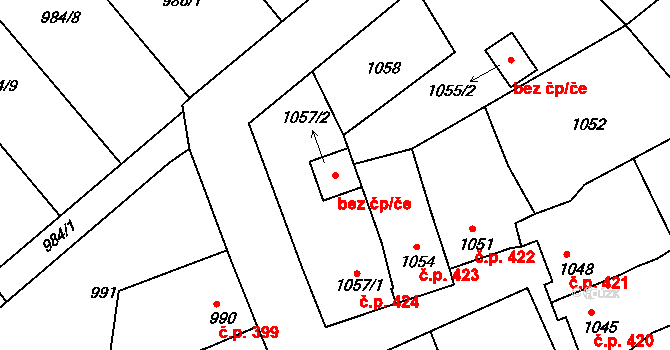 Krnov 39522636 na parcele st. 1057/2 v KÚ Opavské Předměstí, Katastrální mapa