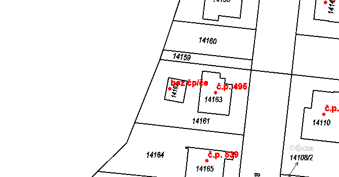 Plzeň 40053636 na parcele st. 14162 v KÚ Plzeň, Katastrální mapa
