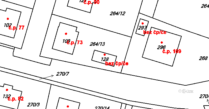 Rodvínov 43062636 na parcele st. 128 v KÚ Rodvínov, Katastrální mapa