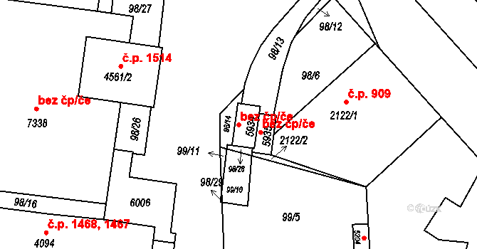 Beroun 43502636 na parcele st. 5934 v KÚ Beroun, Katastrální mapa