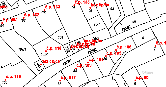 Chotěboř 44561636 na parcele st. 97/3 v KÚ Chotěboř, Katastrální mapa