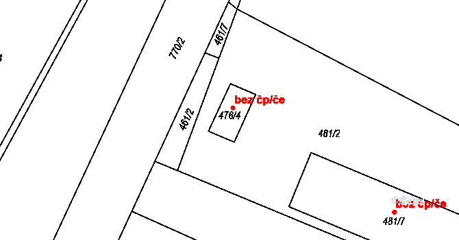 Jaroměř 46505636 na parcele st. 476/4 v KÚ Josefov u Jaroměře, Katastrální mapa