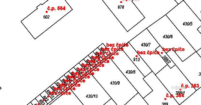 Sezemice 48368636 na parcele st. 634/2 v KÚ Sezemice nad Loučnou, Katastrální mapa