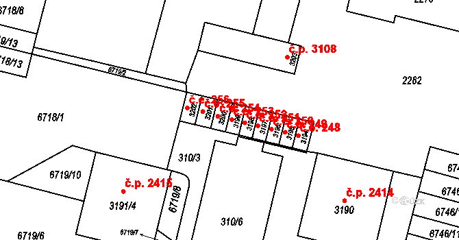 Žatec 253, Katastrální mapa