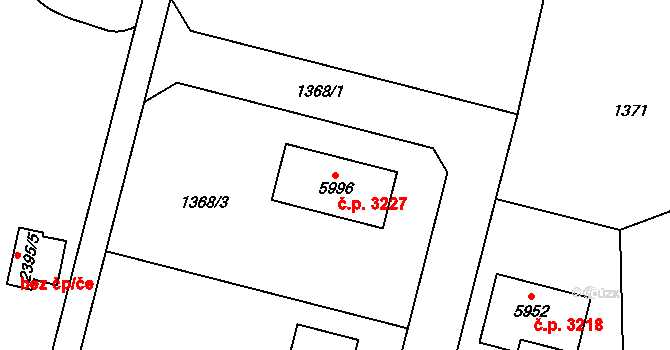 Dvůr Králové nad Labem 3227 na parcele st. 5996 v KÚ Dvůr Králové nad Labem, Katastrální mapa