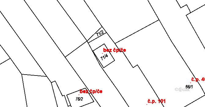 Borotice 103519637 na parcele st. 71/4 v KÚ Borotice nad Jevišovkou, Katastrální mapa