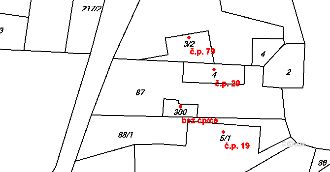 Újezd u Chocně 64, Katastrální mapa