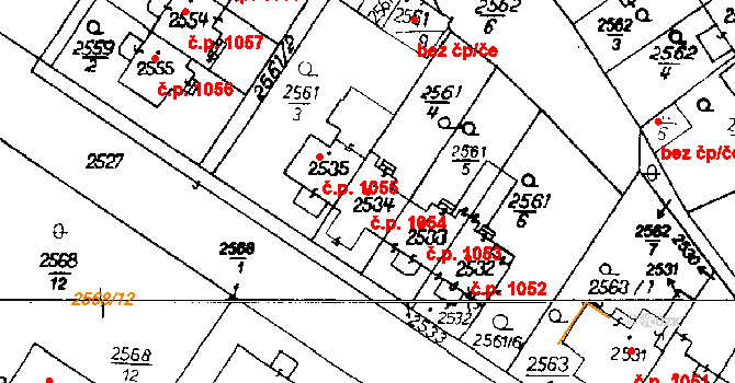 Poděbrady III 1054, Poděbrady na parcele st. 2534 v KÚ Poděbrady, Katastrální mapa