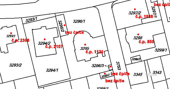 Břevnov 1121, Praha na parcele st. 3295 v KÚ Břevnov, Katastrální mapa