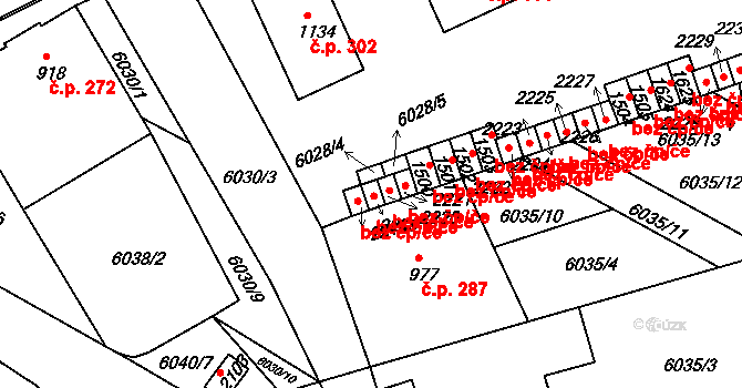Telč 39698637 na parcele st. 2219 v KÚ Telč, Katastrální mapa