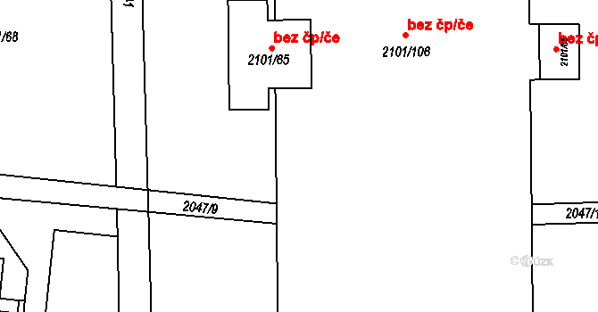 Praha 41873637 na parcele st. 2101/108 v KÚ Chodov, Katastrální mapa