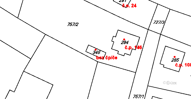 Ejpovice 42625637 na parcele st. 348 v KÚ Ejpovice, Katastrální mapa