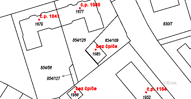 Světlá nad Sázavou 42926637 na parcele st. 1985 v KÚ Světlá nad Sázavou, Katastrální mapa