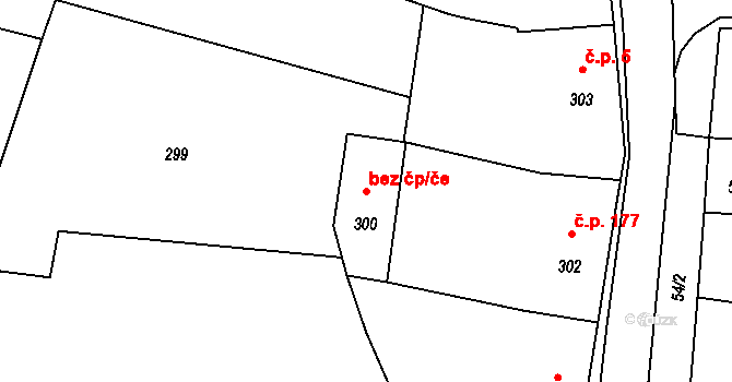 Neveklov 45414637 na parcele st. 300 v KÚ Neveklov, Katastrální mapa