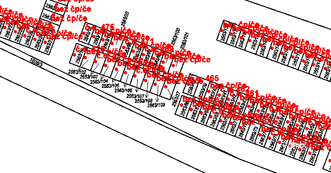 Litoměřice 47613637 na parcele st. 2563/37 v KÚ Litoměřice, Katastrální mapa