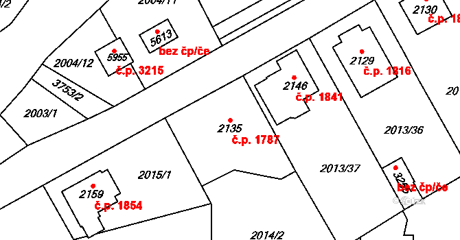 Dvůr Králové nad Labem 1787 na parcele st. 2135 v KÚ Dvůr Králové nad Labem, Katastrální mapa