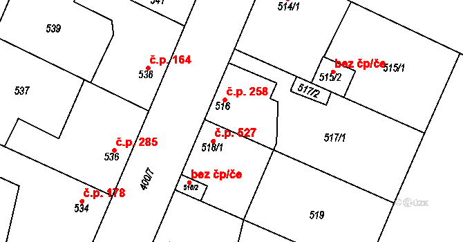 Ďáblice 828, Praha na parcele st. 1222/43 v KÚ Ďáblice, Katastrální mapa