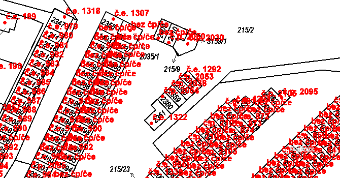 Sezimovo Ústí 2038 na parcele st. 2359 v KÚ Sezimovo Ústí, Katastrální mapa