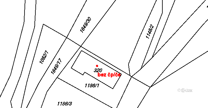 Srbská Kamenice 42014638 na parcele st. 320 v KÚ Srbská Kamenice, Katastrální mapa