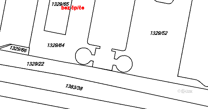 Brno 42761638 na parcele st. 1329/13 v KÚ Bohunice, Katastrální mapa
