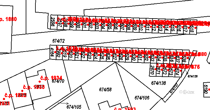 Blansko 839 na parcele st. 2625 v KÚ Blansko, Katastrální mapa