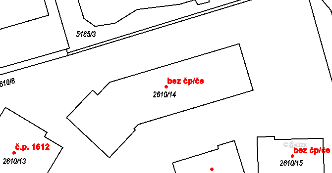Rychnov nad Kněžnou 44259638 na parcele st. 2610/14 v KÚ Rychnov nad Kněžnou, Katastrální mapa