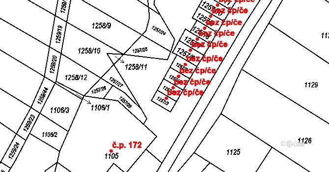 Svatobořice-Mistřín 44572638 na parcele st. 1257/2 v KÚ Svatobořice, Katastrální mapa