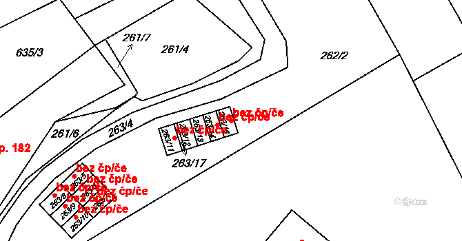 Česká Lípa 45903638 na parcele st. 263/15 v KÚ Dolní Libchava, Katastrální mapa