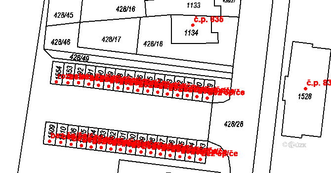 Blovice 46221638 na parcele st. 983 v KÚ Blovice, Katastrální mapa