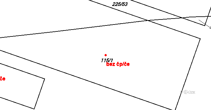 Vysoký Újezd 47048638 na parcele st. 115/1 v KÚ Kozolupy, Katastrální mapa