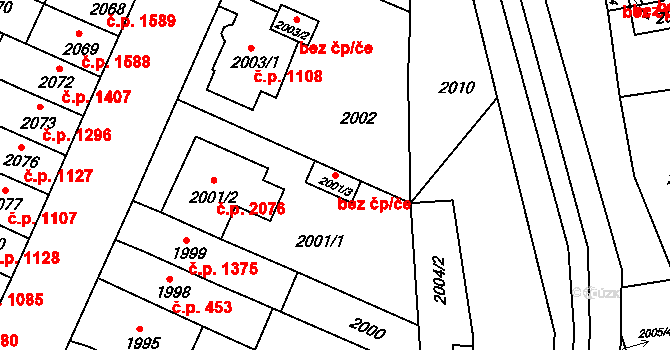 Litoměřice 48078638 na parcele st. 2001/3 v KÚ Litoměřice, Katastrální mapa