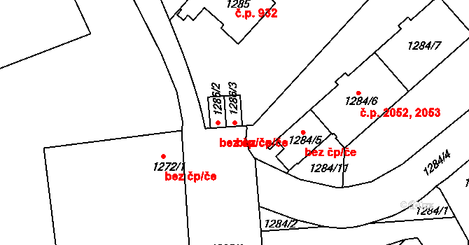 Praha 50473638 na parcele st. 1286/3 v KÚ Dejvice, Katastrální mapa