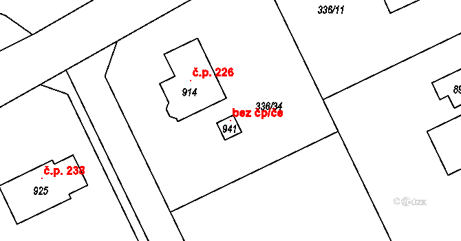 Nový Bor 147555639 na parcele st. 941 v KÚ Janov u Nového Boru, Katastrální mapa