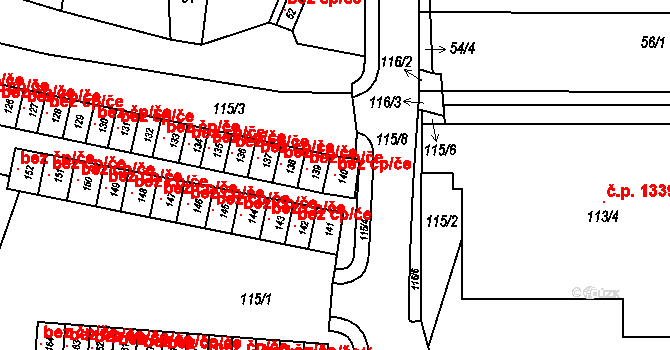 Rýmařov 147561639 na parcele st. 140 v KÚ Rýmařov, Katastrální mapa