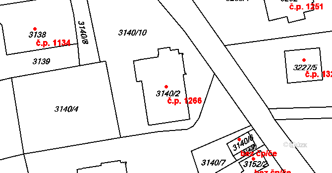 Smržovka 1266 na parcele st. 3140/2 v KÚ Smržovka, Katastrální mapa