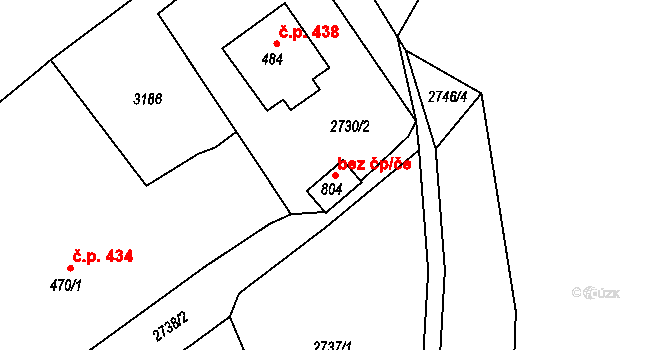 Teplá 39709639 na parcele st. 804 v KÚ Teplá, Katastrální mapa