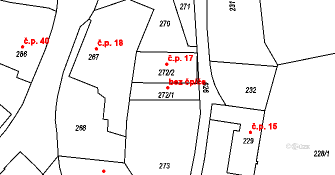 Starý Jičín 44864639 na parcele st. 272/1 v KÚ Vlčnov u Starého Jičína, Katastrální mapa