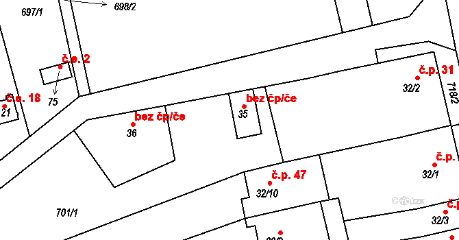 Vavřinec 46015639 na parcele st. 35 v KÚ Suchdol v Moravském krasu, Katastrální mapa